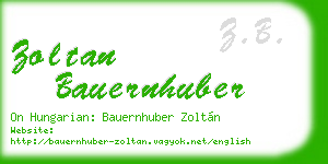 zoltan bauernhuber business card